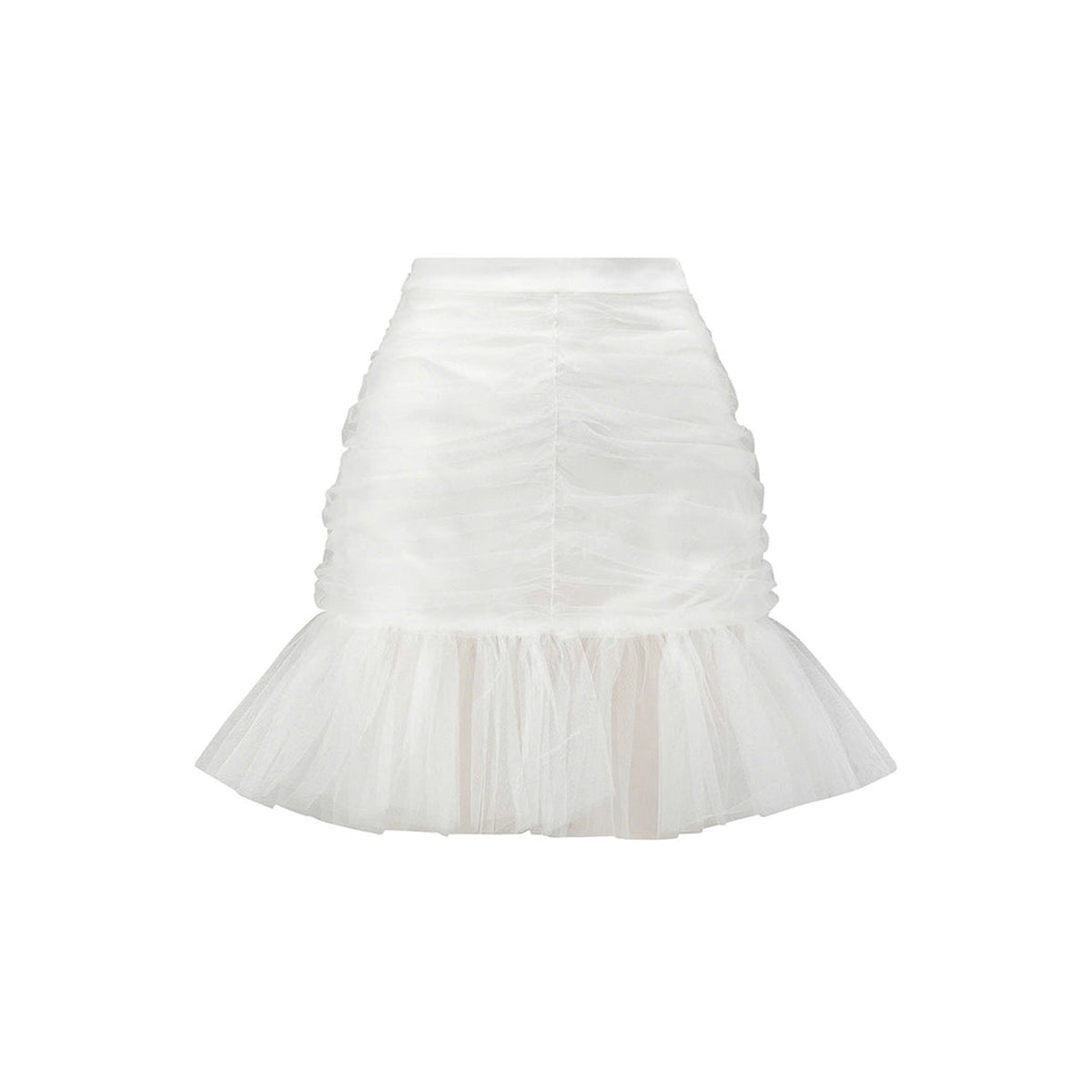 Ashley Drop Waist Gathered Tulle Mini Skirt