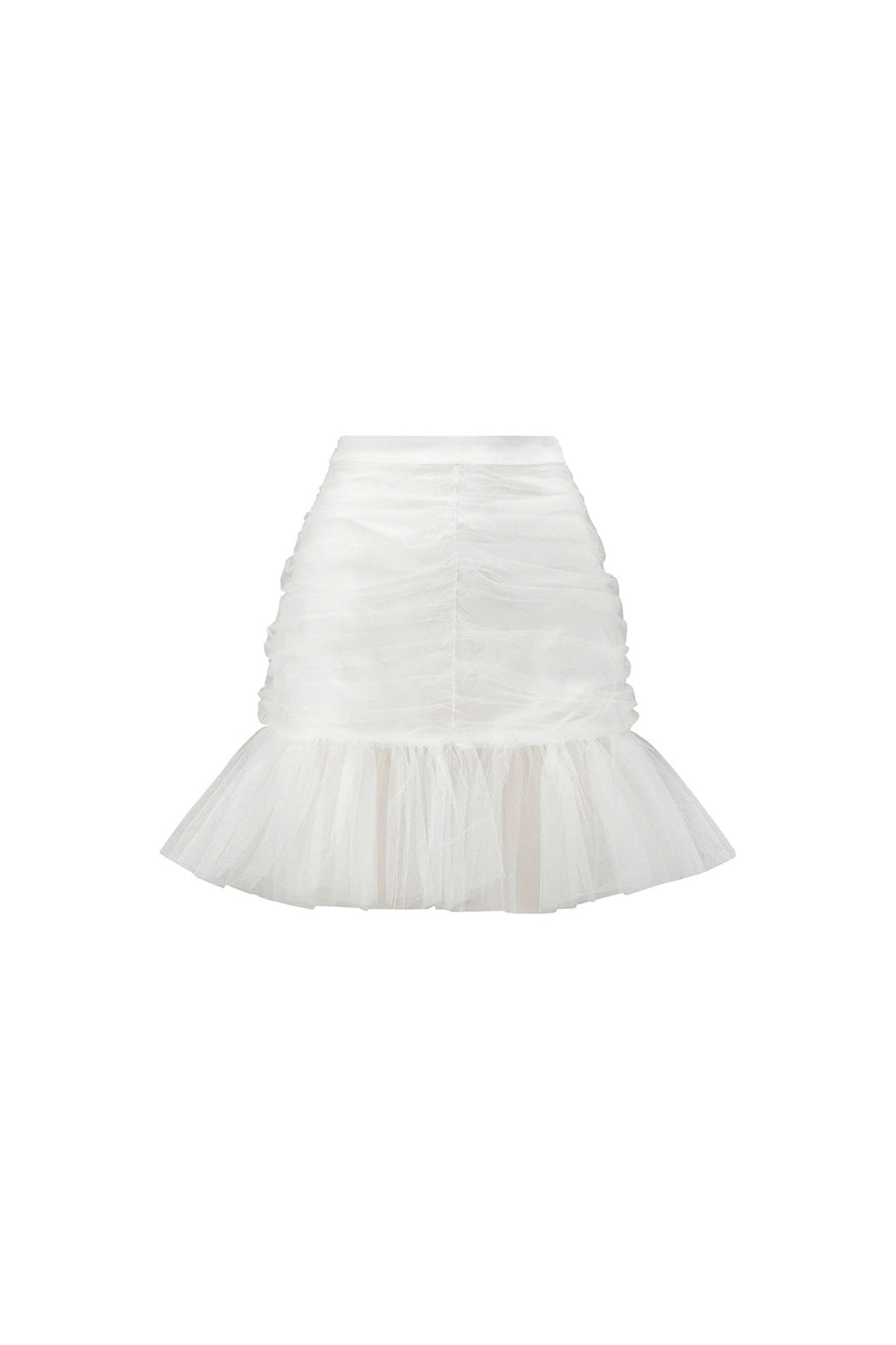 Ashley Drop Waist Gathered Tulle Mini Skirt