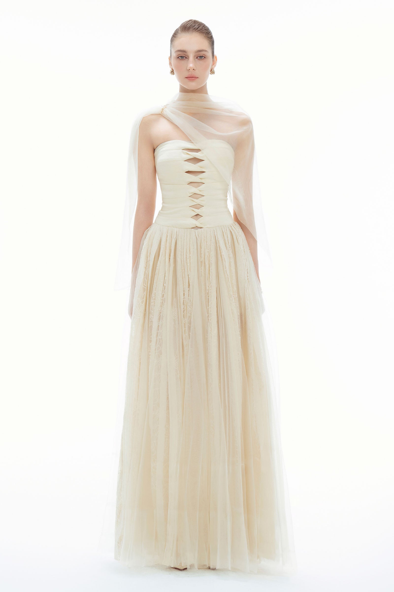 Elizabeth Straight Across Maxi Dress