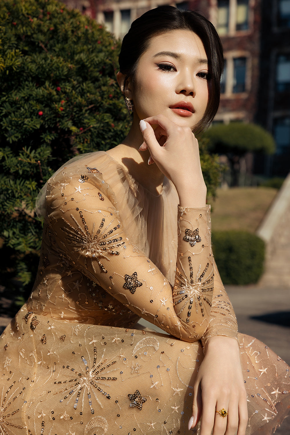 Aurelyn A-line Sequin Mini Dress