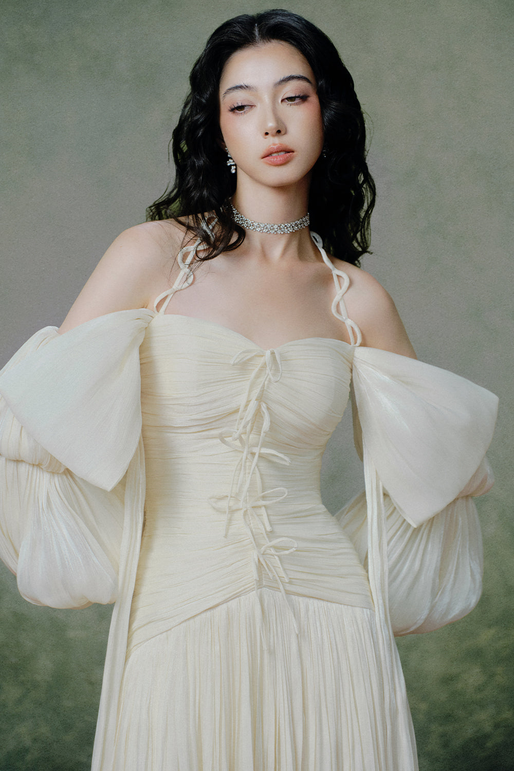 Minuet Ruched Midi Dress