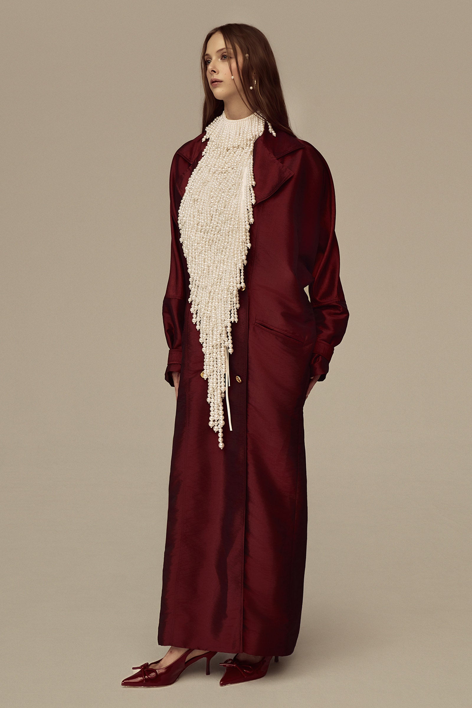 Sanctum V-Neck Button Trench Coat