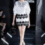 Trefle A-line Floral Taffeta Mini Skirt