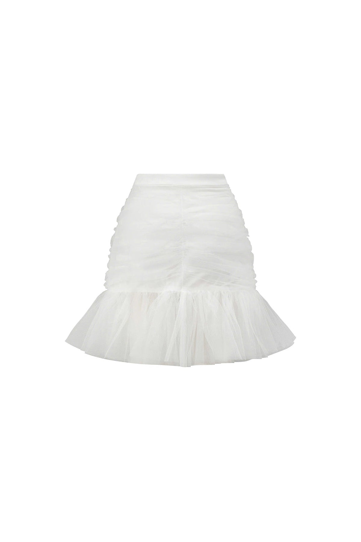 Ashley Drop Waist Gathered Tulle Mini Skirt