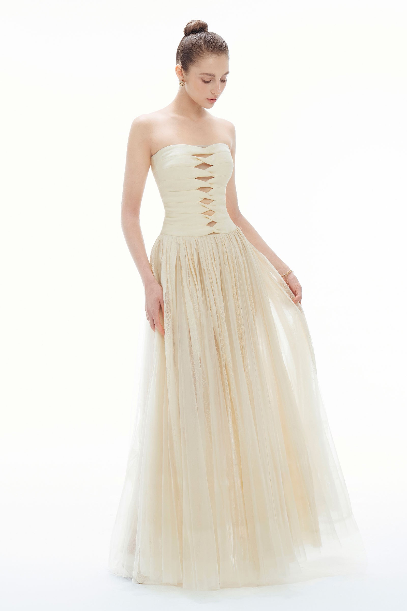 Elizabeth Straight Across Maxi Dress