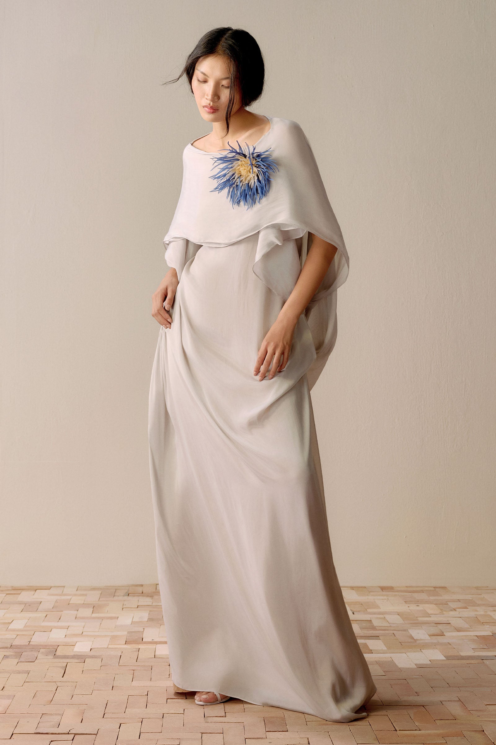 Sienna Cape Sleeve Maxi Dress