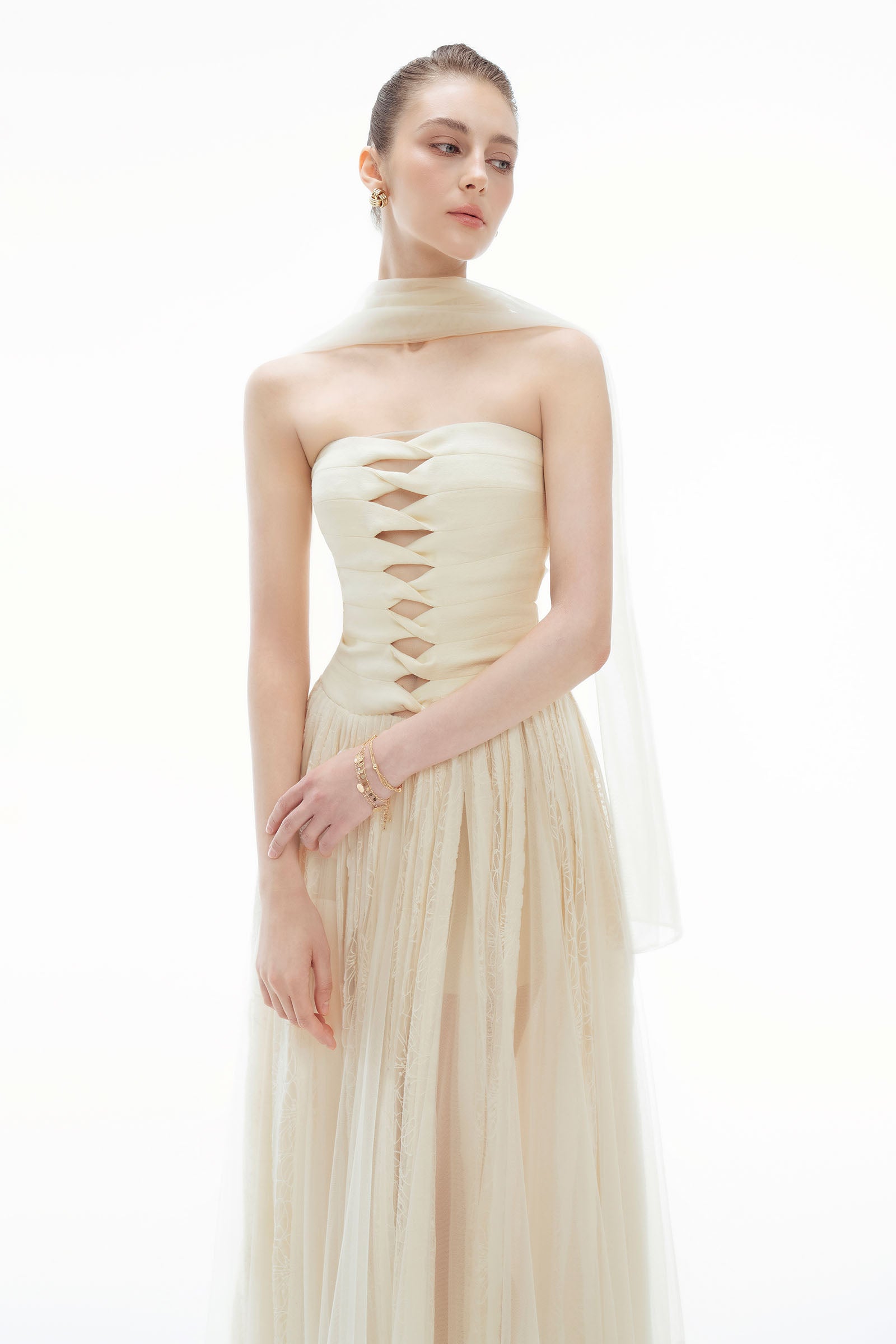 Elizabeth Straight Across Maxi Dress