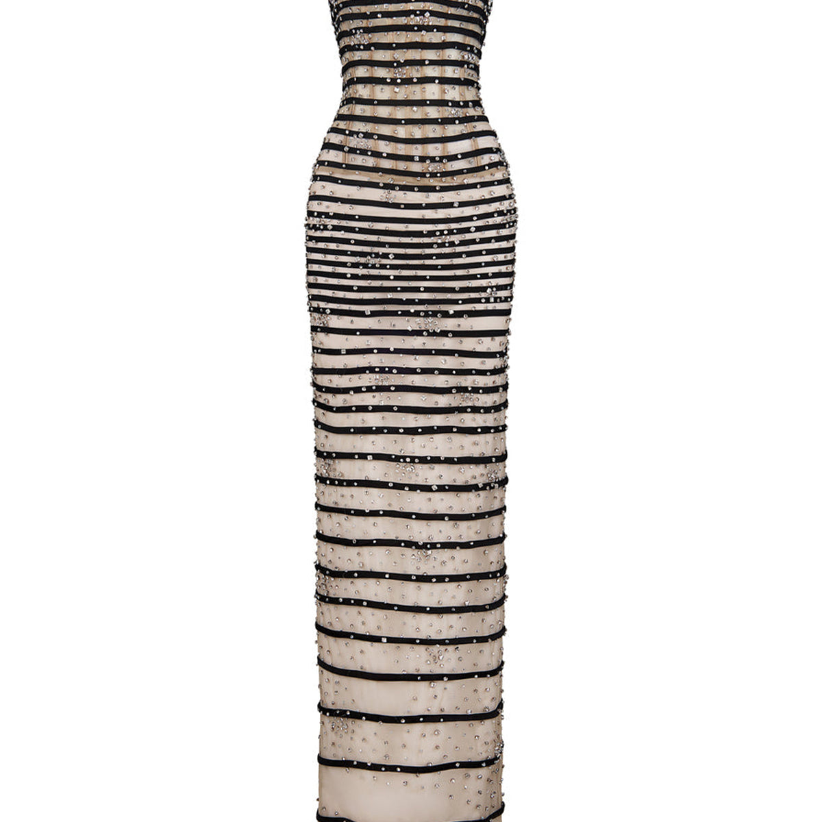 Elaris Bodycon See-Through Chiffon Floor Length Dress