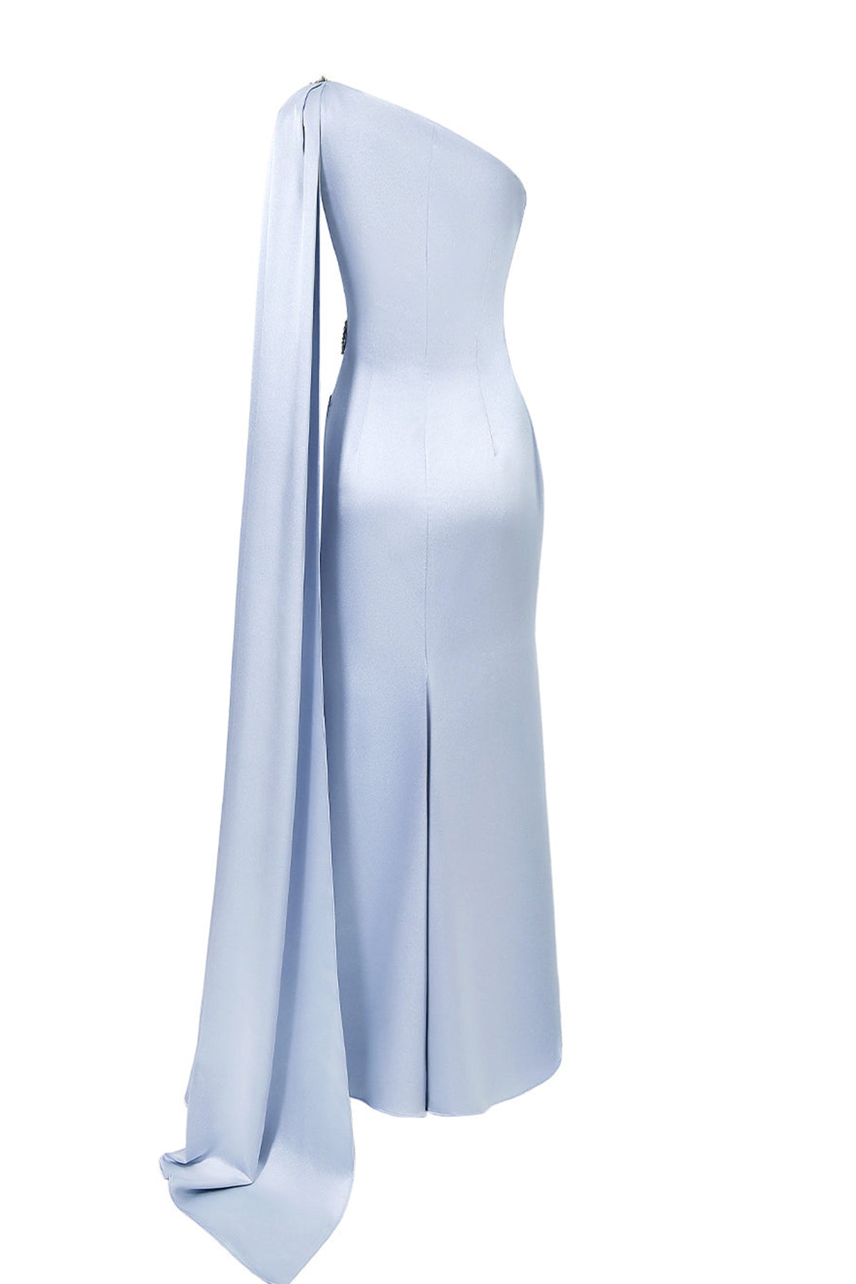 Nimbus Trumpet One Shoulder Silk Ankle Length Dress