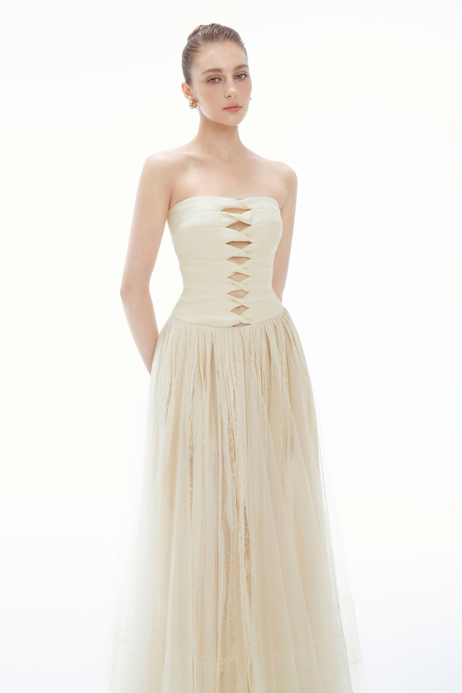 Elizabeth Straight Across Maxi Dress
