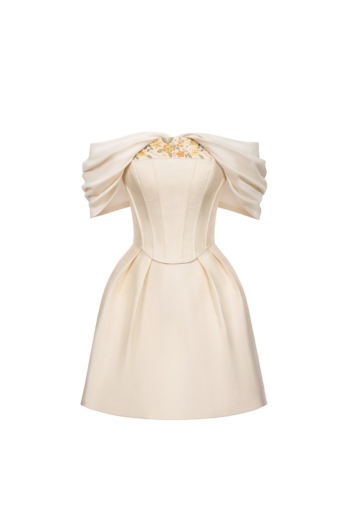 Fanny A-line Off-Shoulder Polyester Mini Dress