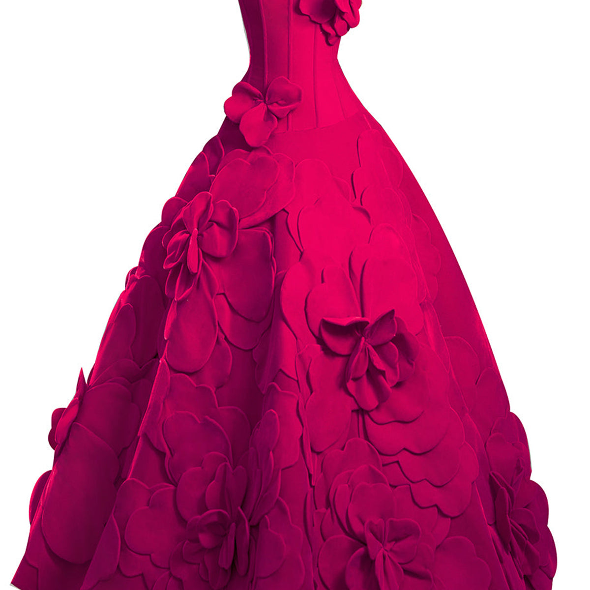 Julius Ball Gown Straight Across Neck Polyester Floor Length Dress
