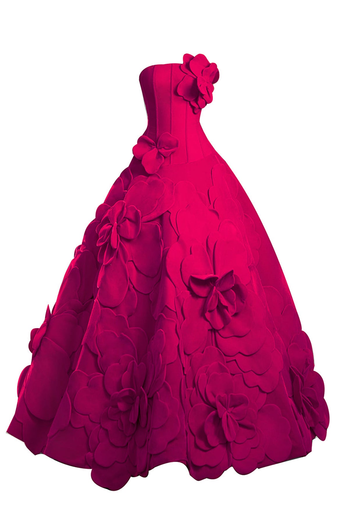 Julius Ball Gown Straight Across Neck Polyester Floor Length Dress