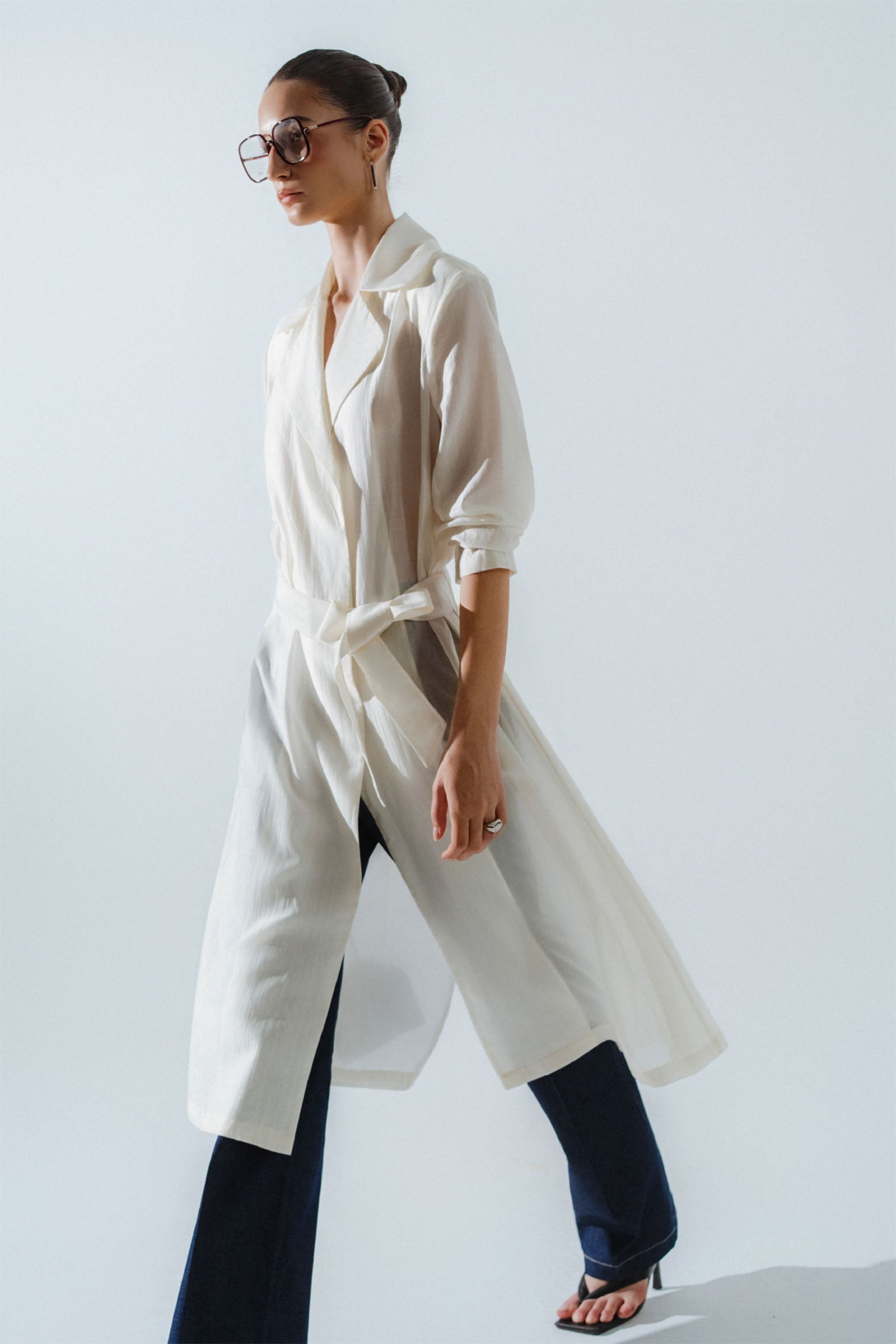 Bella Notched Lapel Trench Coat