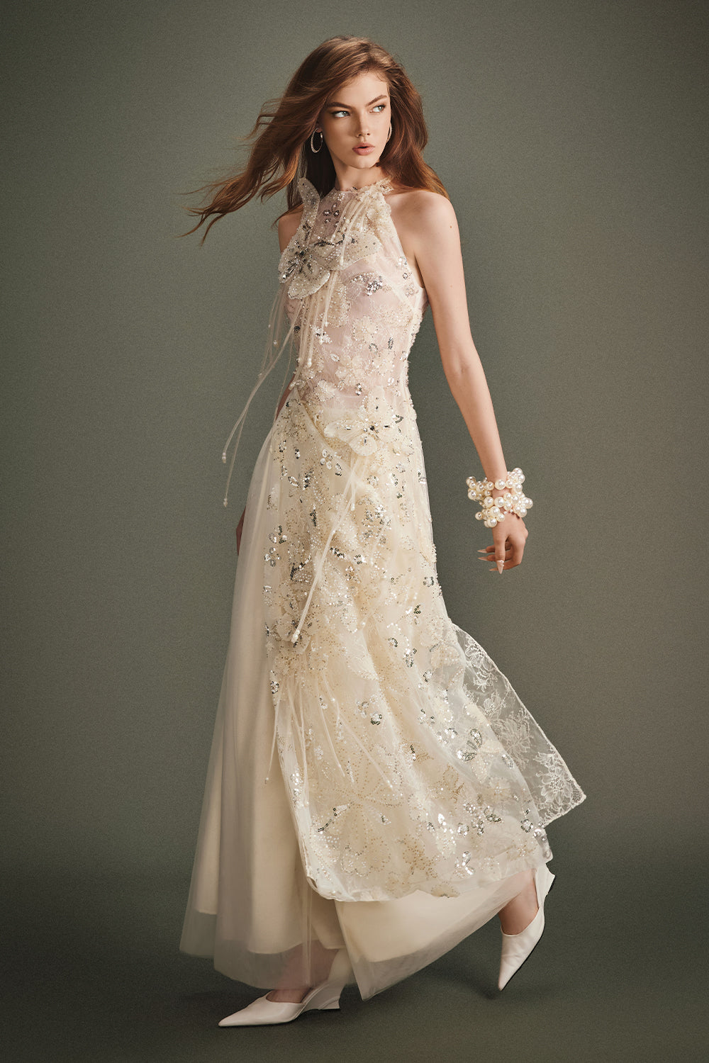 Papillon Applique Ao Dai Set