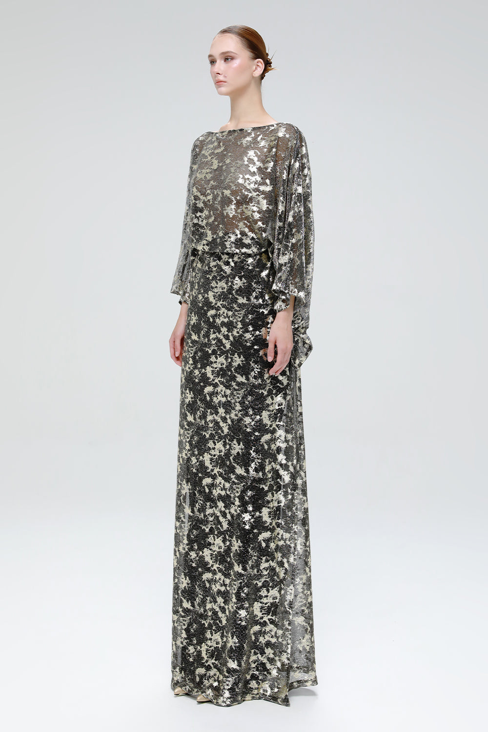 Ore Wide Sleeve Ao Dai Set