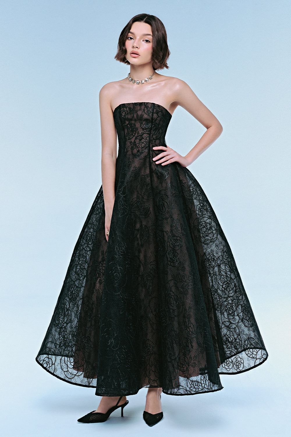 Alyssa Embroidery Maxi Dress