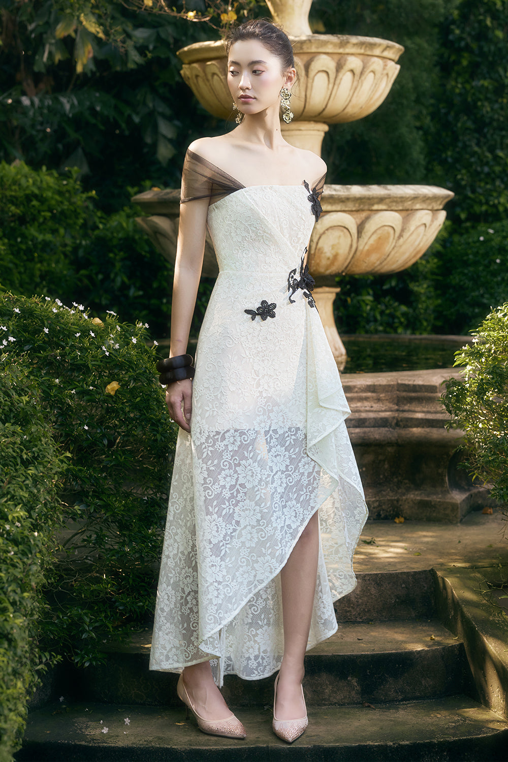 Talia Asymmetric Midi Dress