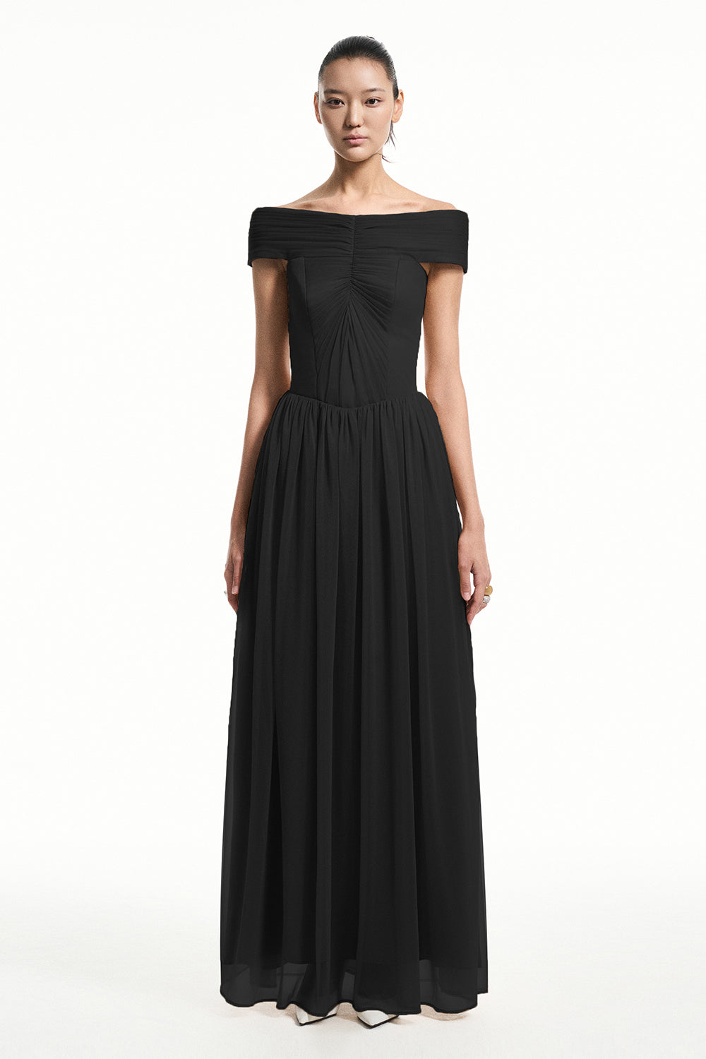 arden maxi dress Arden Off-Shoulder Gathering Maxi Dress