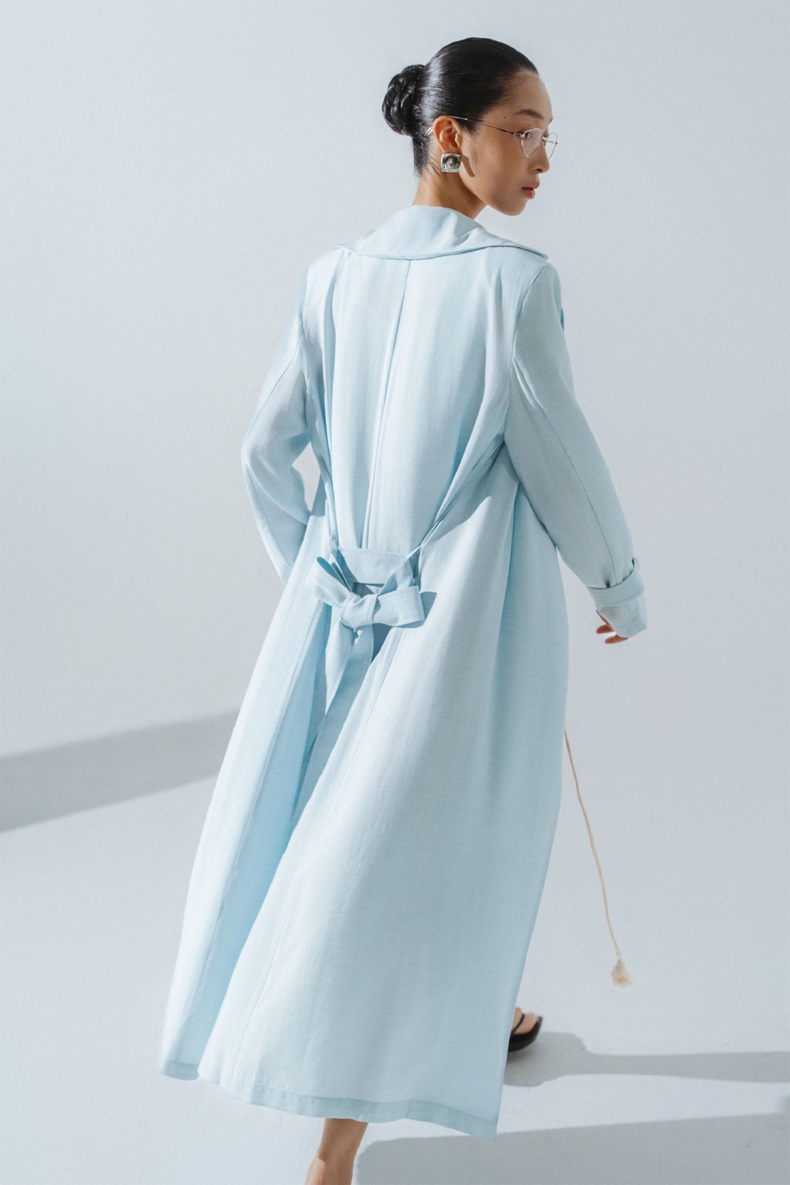 Tether Notch Neck Trench Coat