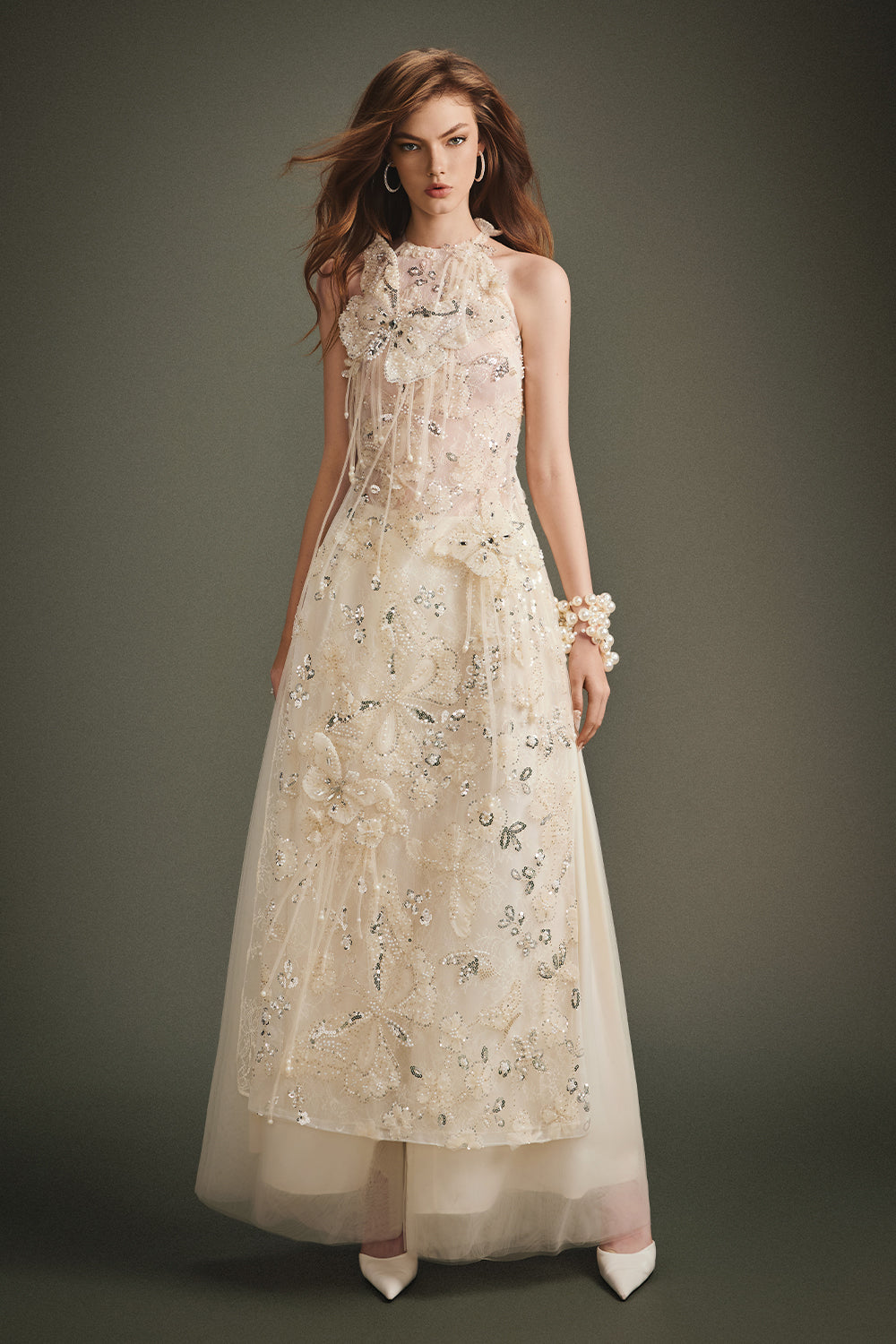 Papillon Applique Ao Dai Set