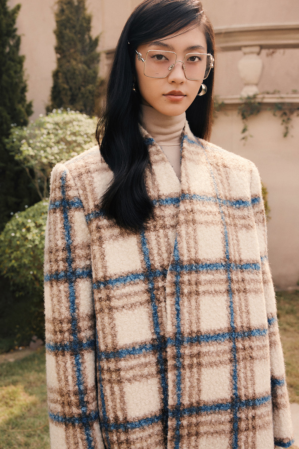 Bridget Straight Wool Trench Coat