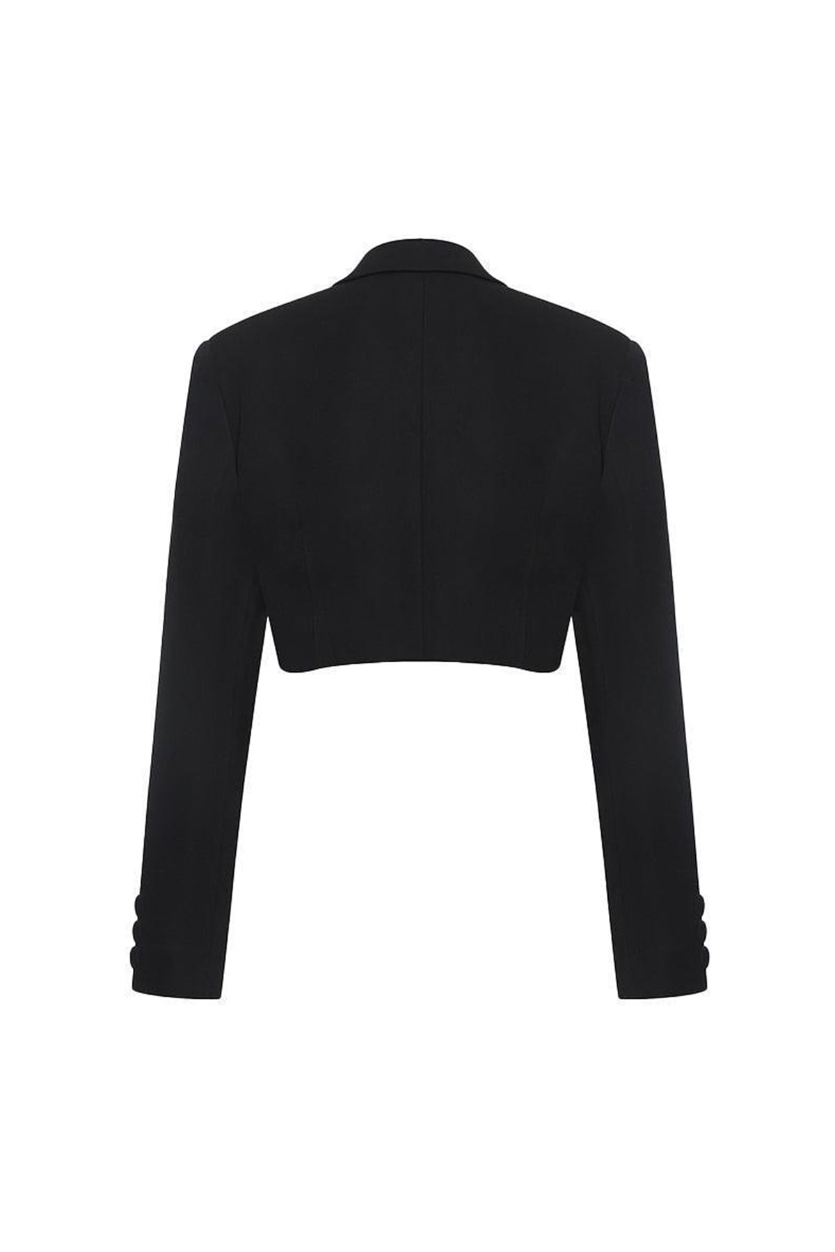 Daffodils Cropped V-Neck Crepe Jacket