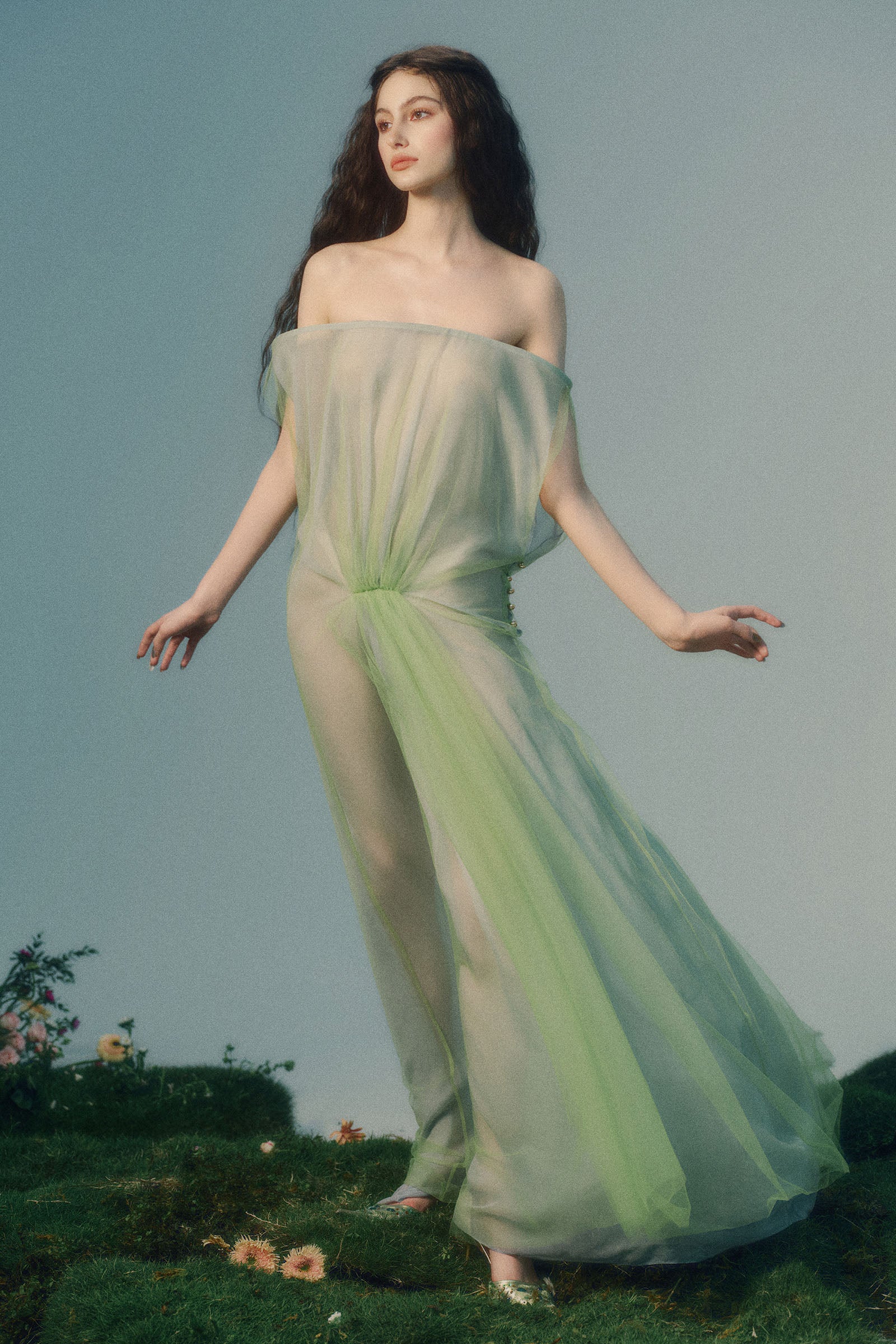 Naiad Off-Shoulder Maxi Dress