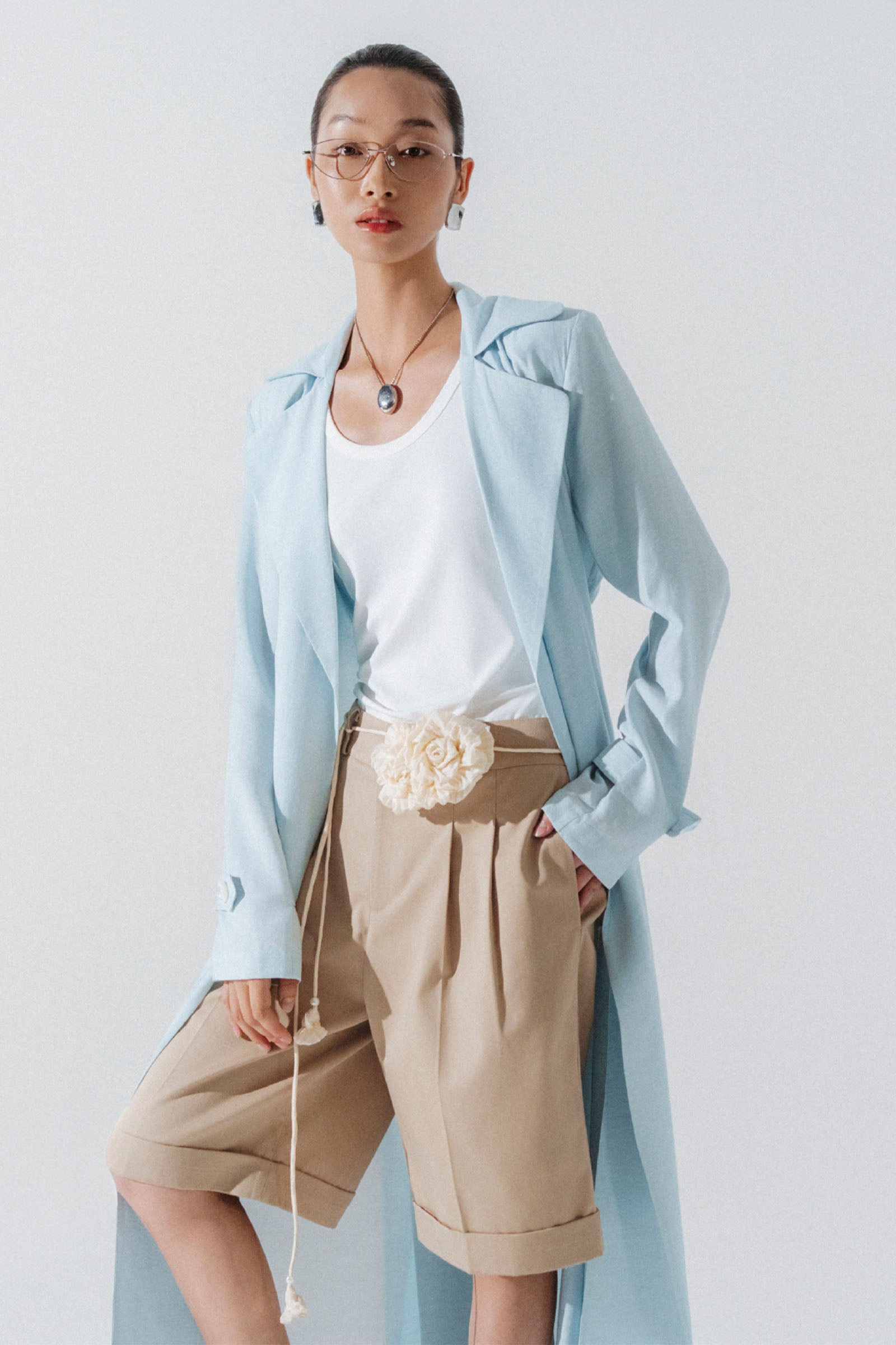 Tether Notch Neck Trench Coat