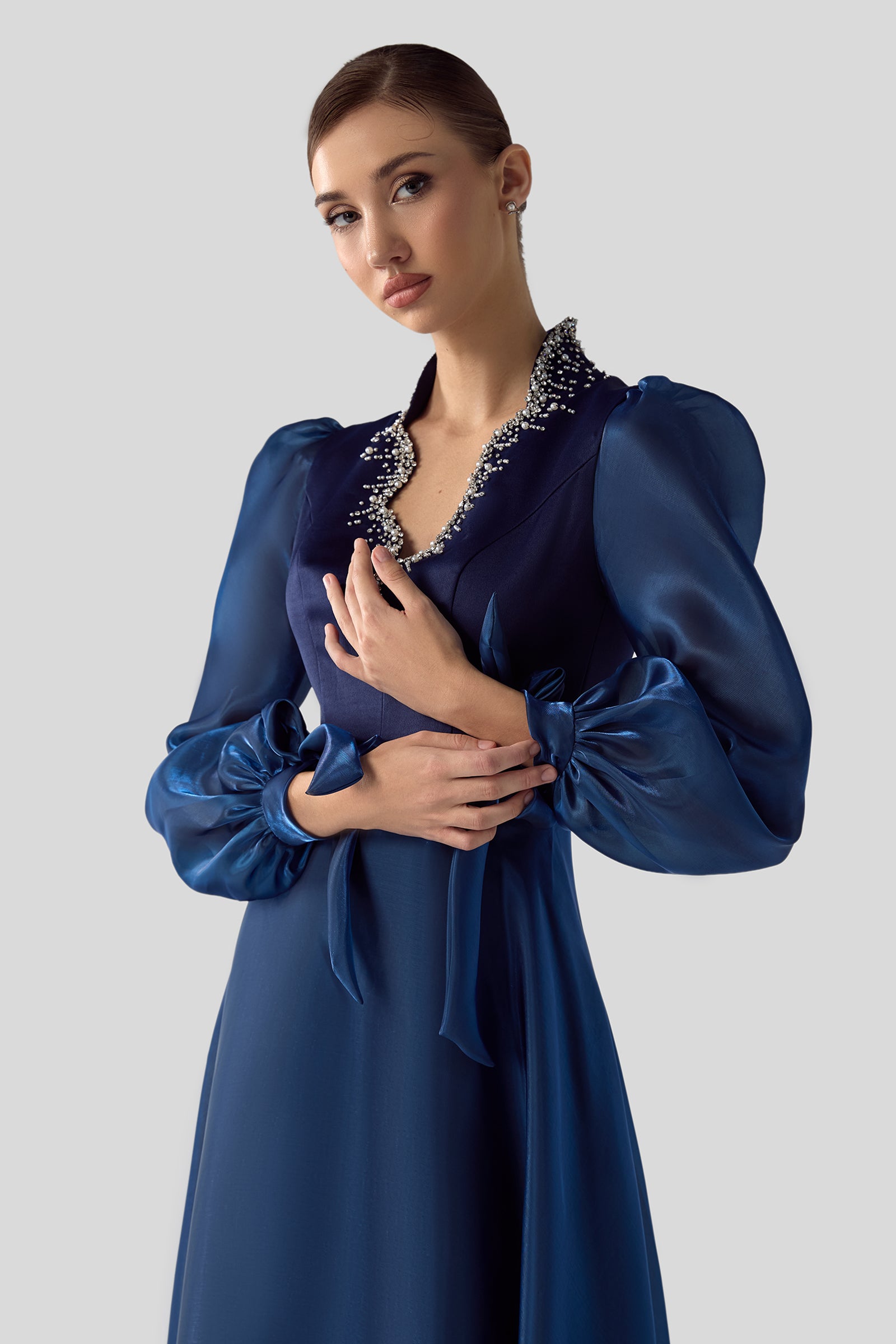 Duchess Bishop Sleeve Maxi Dress