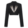 Daffodils Cropped V-Neck Crepe Jacket