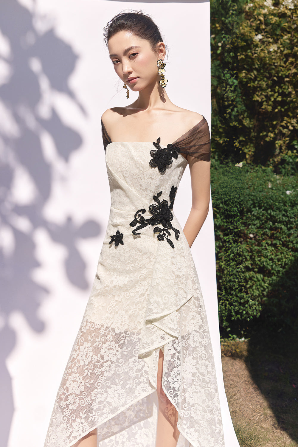 Talia Asymmetric Midi Dress