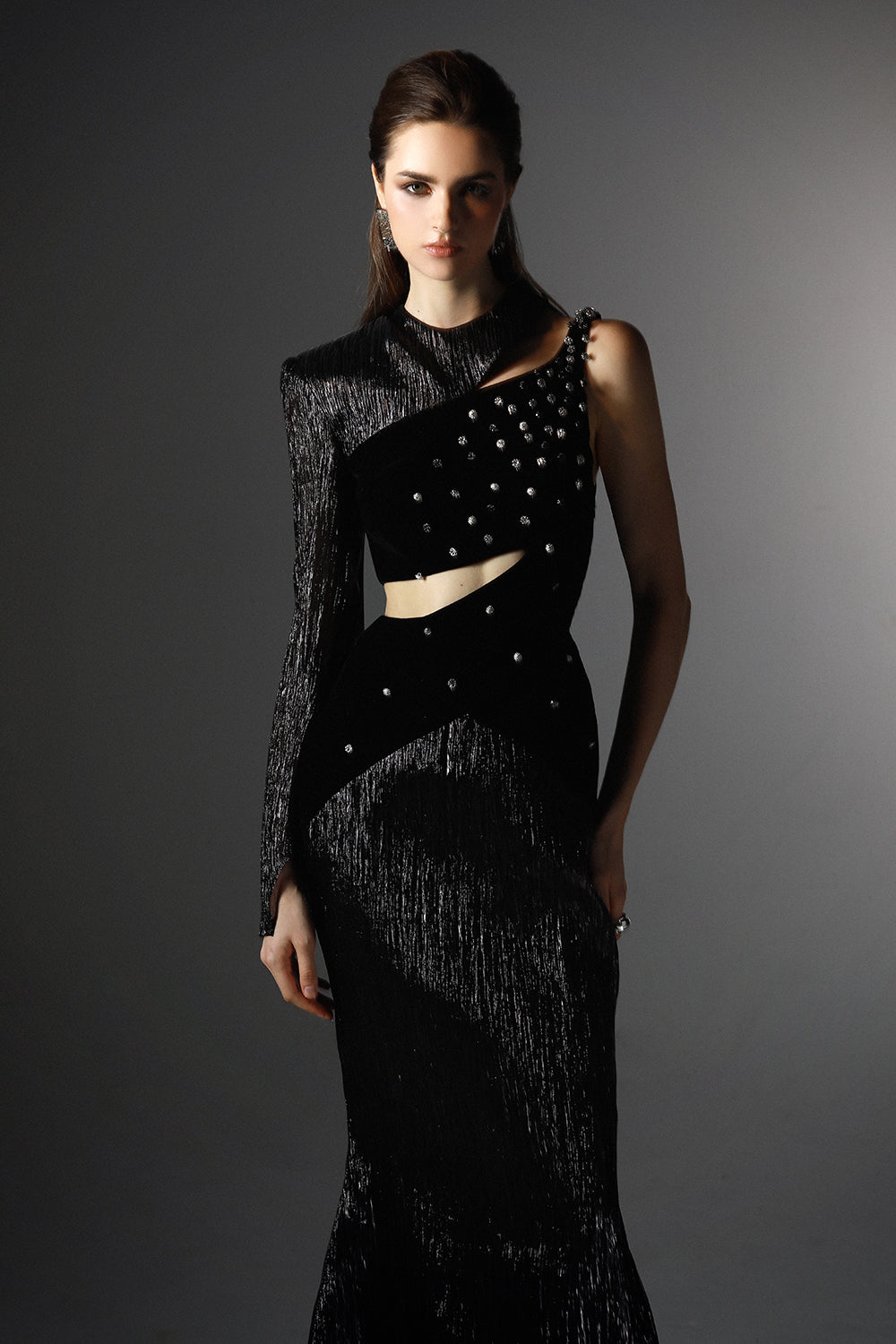 Ebon Rhinestone Maxi Dress