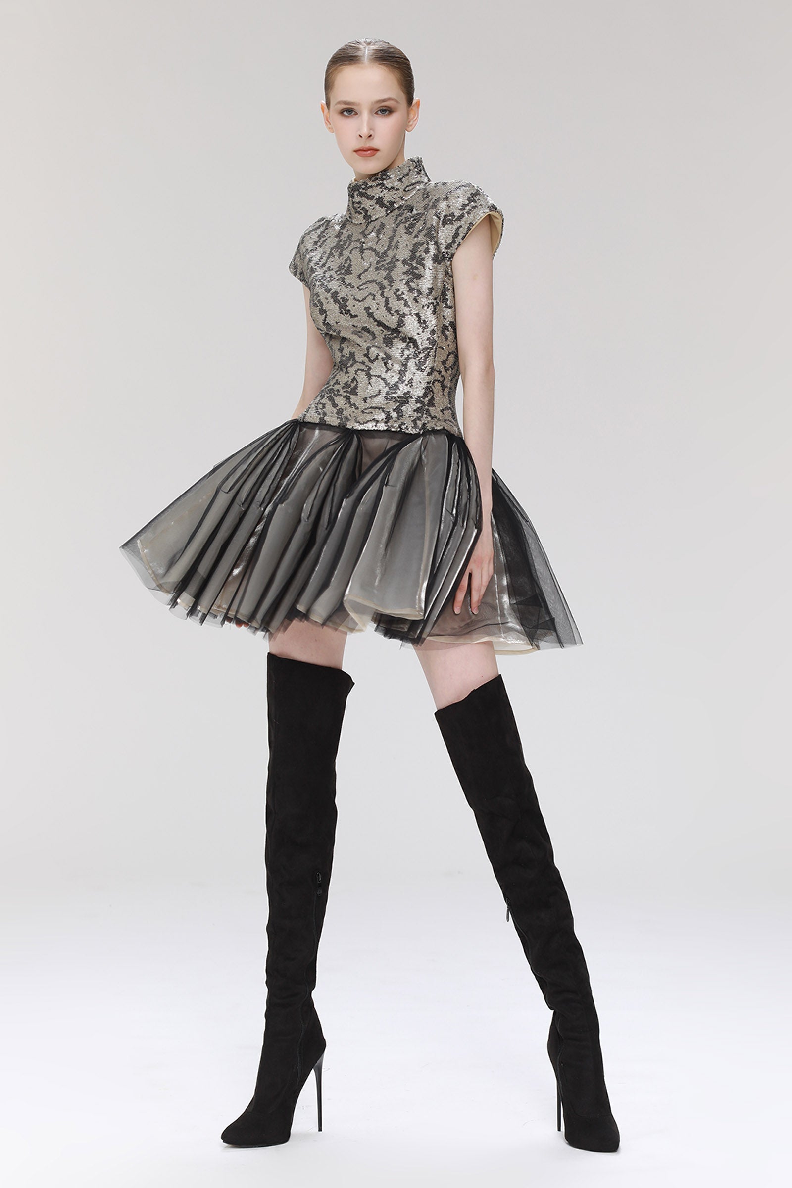Aeon Turtle Neck Mini Dress