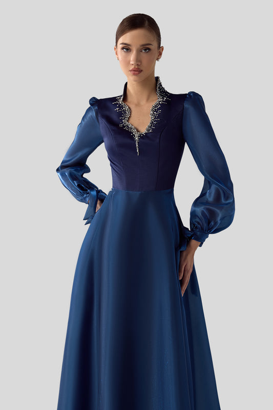 Duchess Bishop Sleeve Maxi Dress