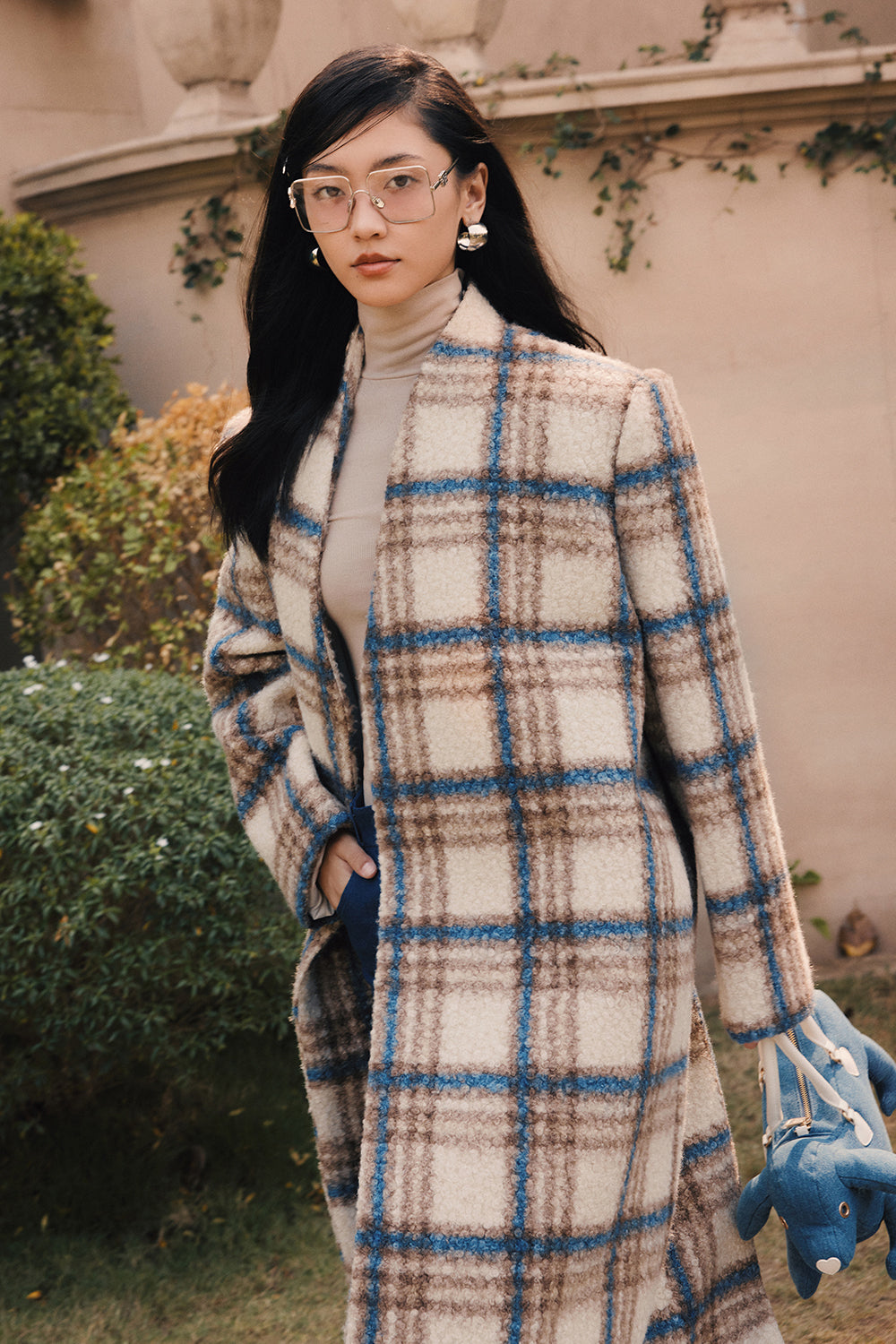 Bridget Straight Wool Trench Coat