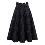 Émilie A-line Bow Tie Lace Midi Skirt