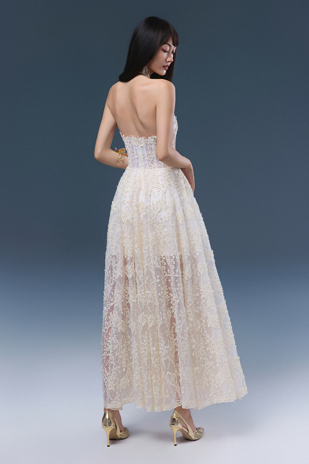 Cynthia High Neck Maxi Dress