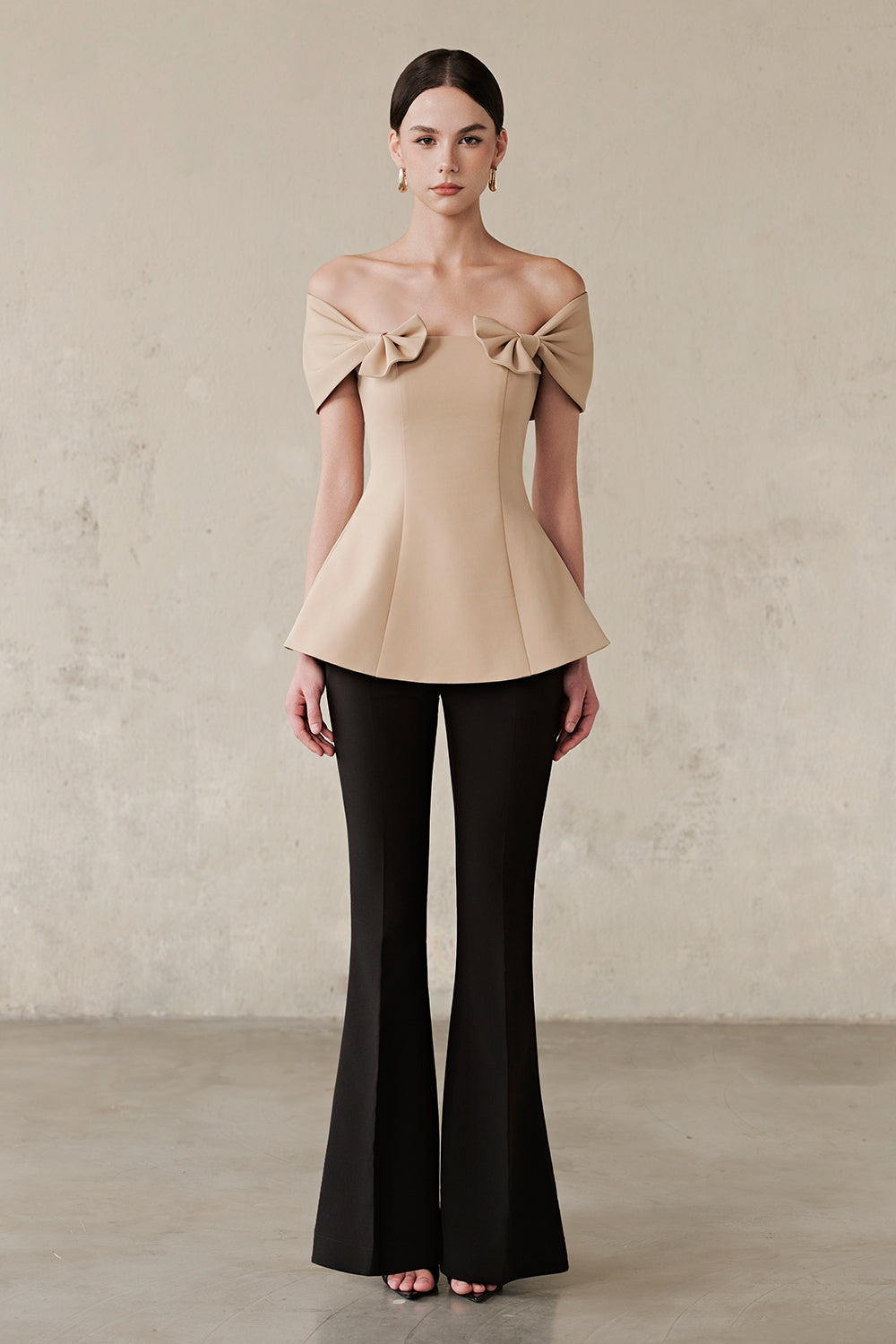 Seren Peplum Draped Top