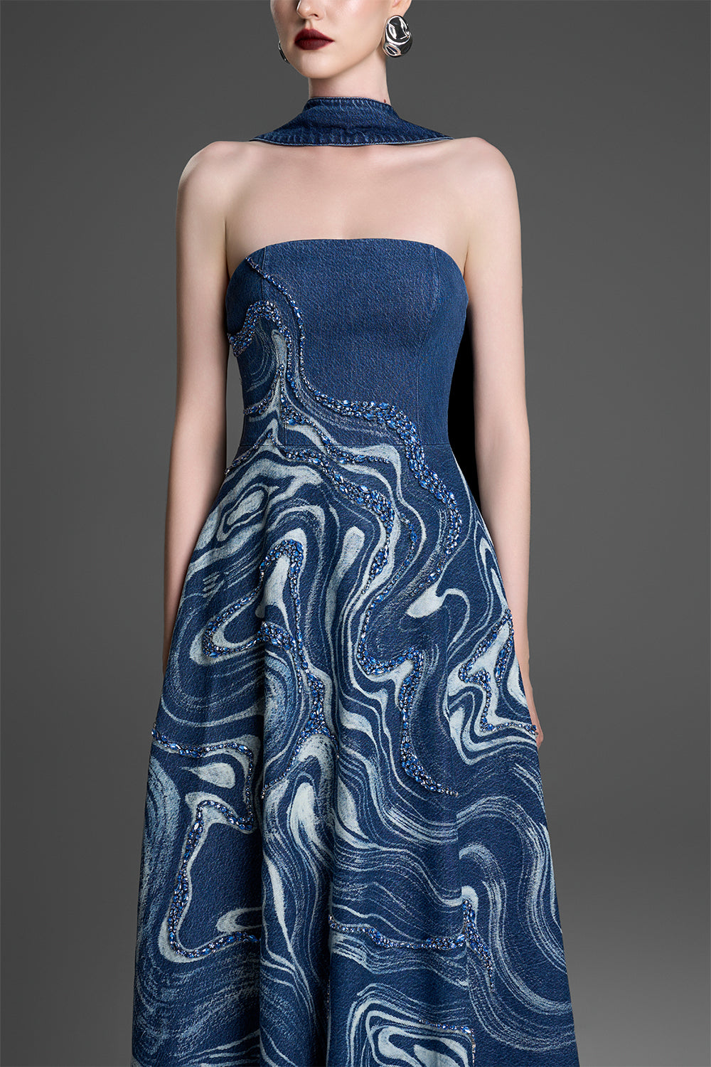 Astrid Straight Across Bead Maxi Dress