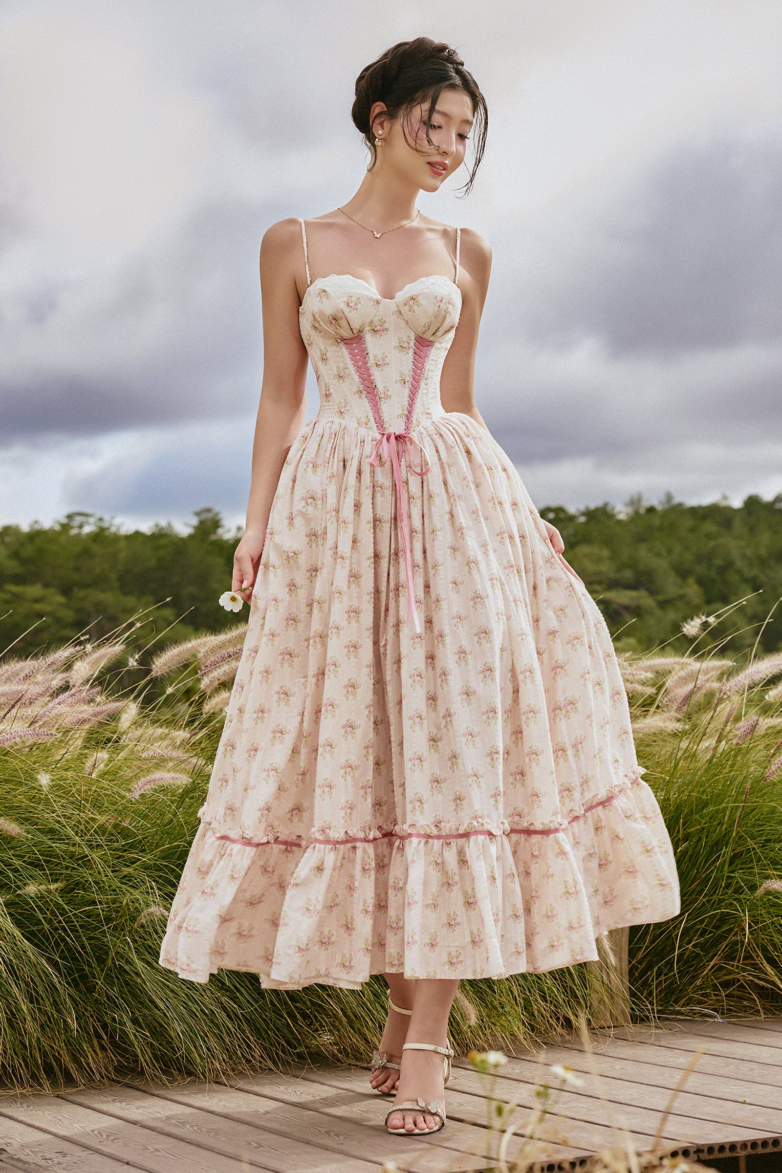 Francesca Sweetheart Midi Dress