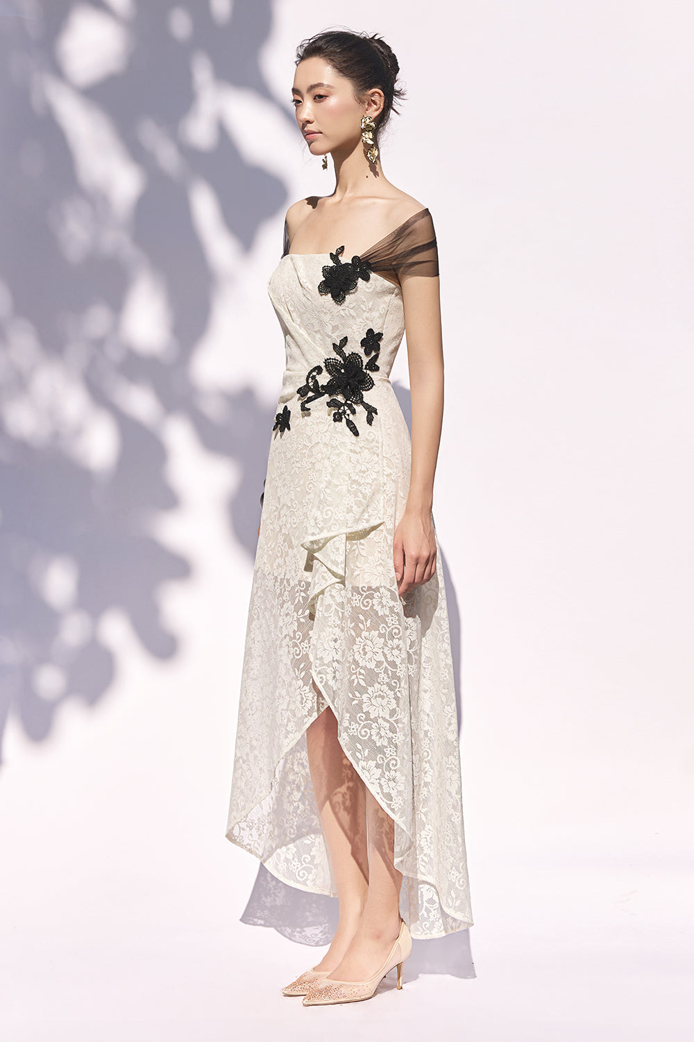 Talia Asymmetric Midi Dress