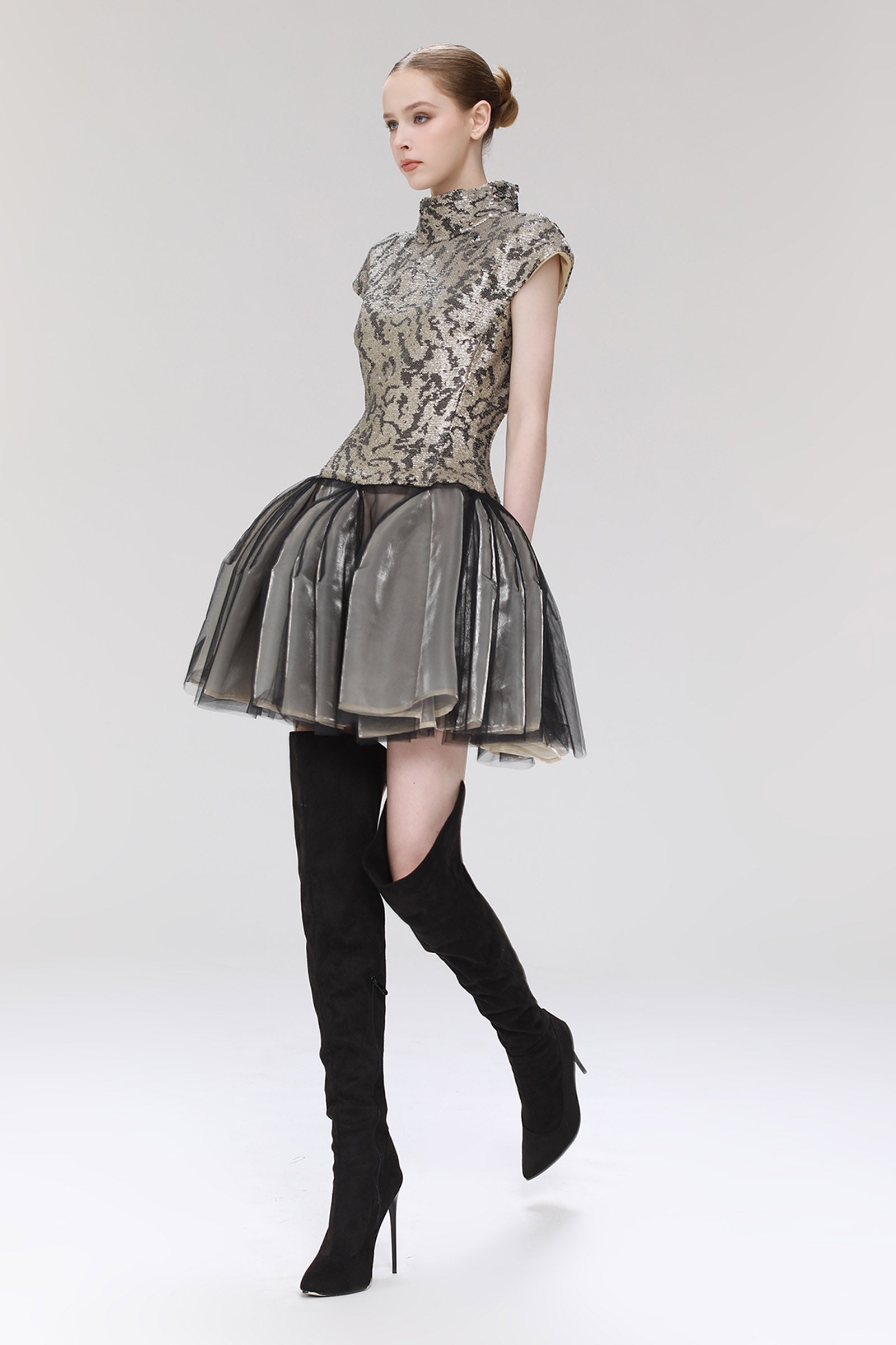 Aeon Turtle Neck Mini Dress