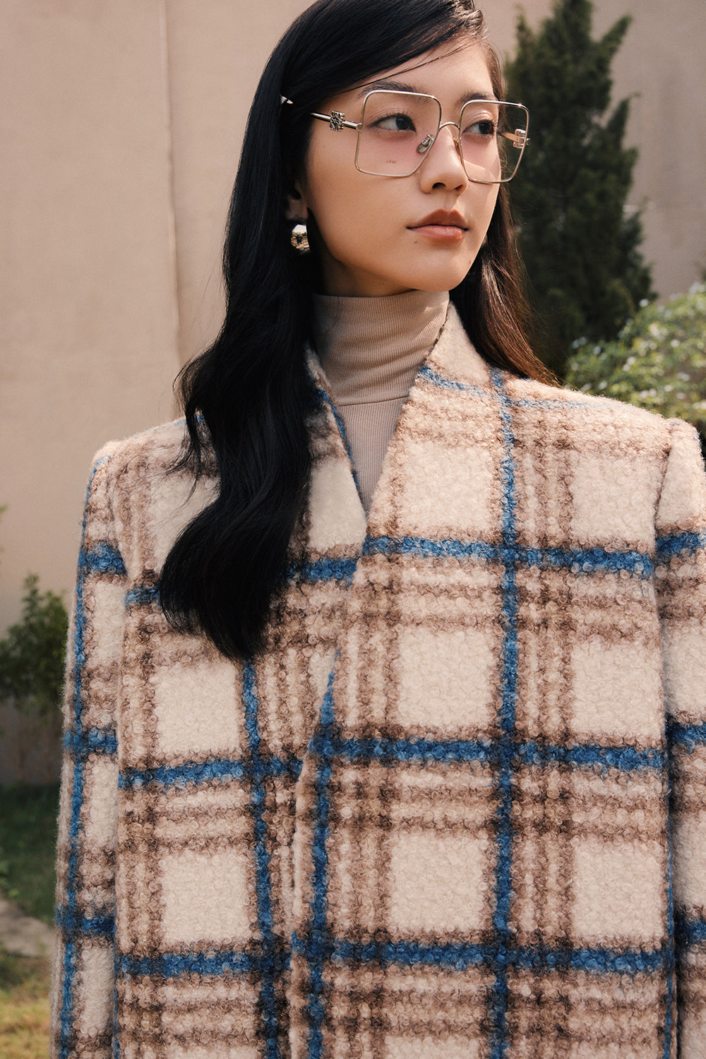 Bridget Straight Wool Trench Coat