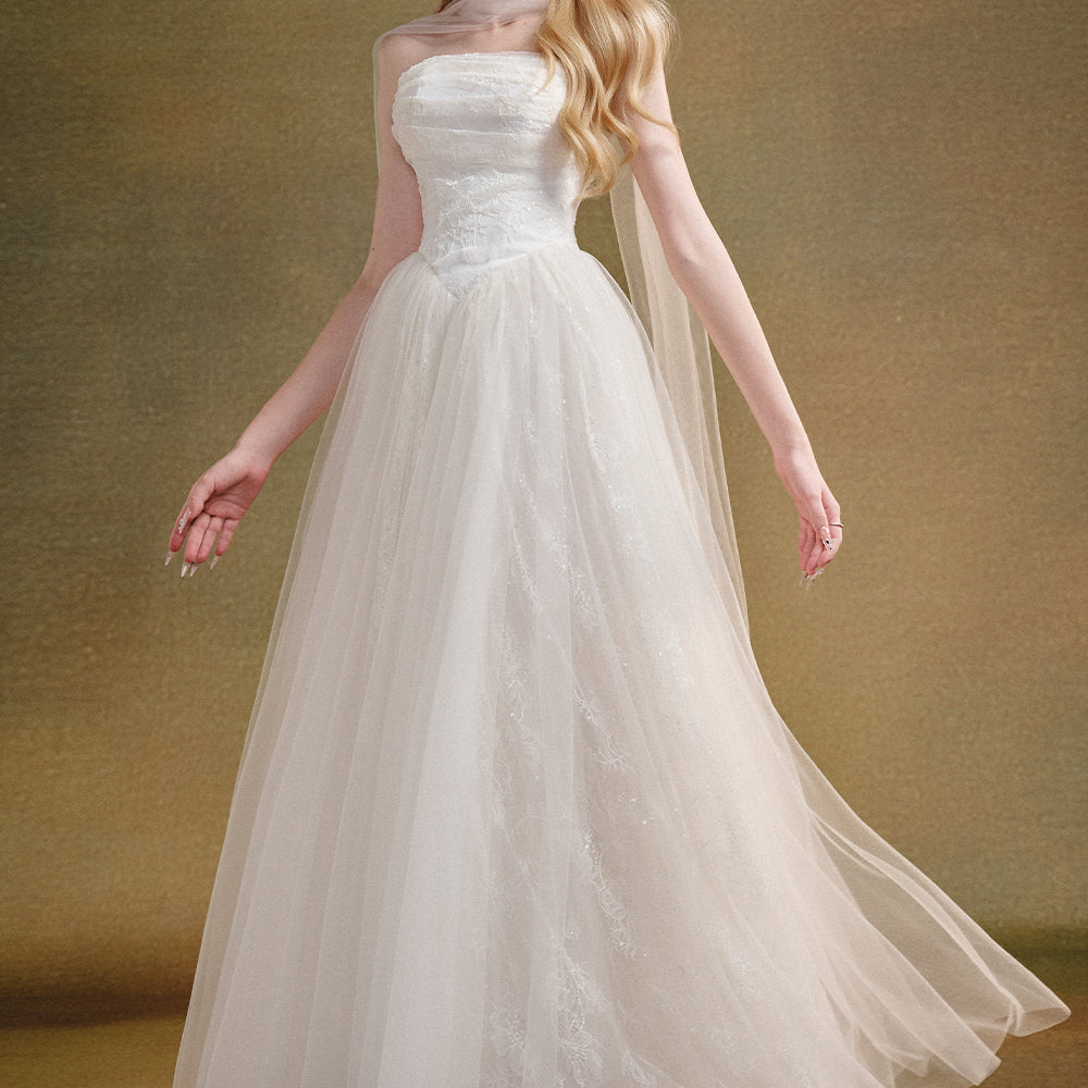 Amelia Ball Gown Gathering Maxi Dress