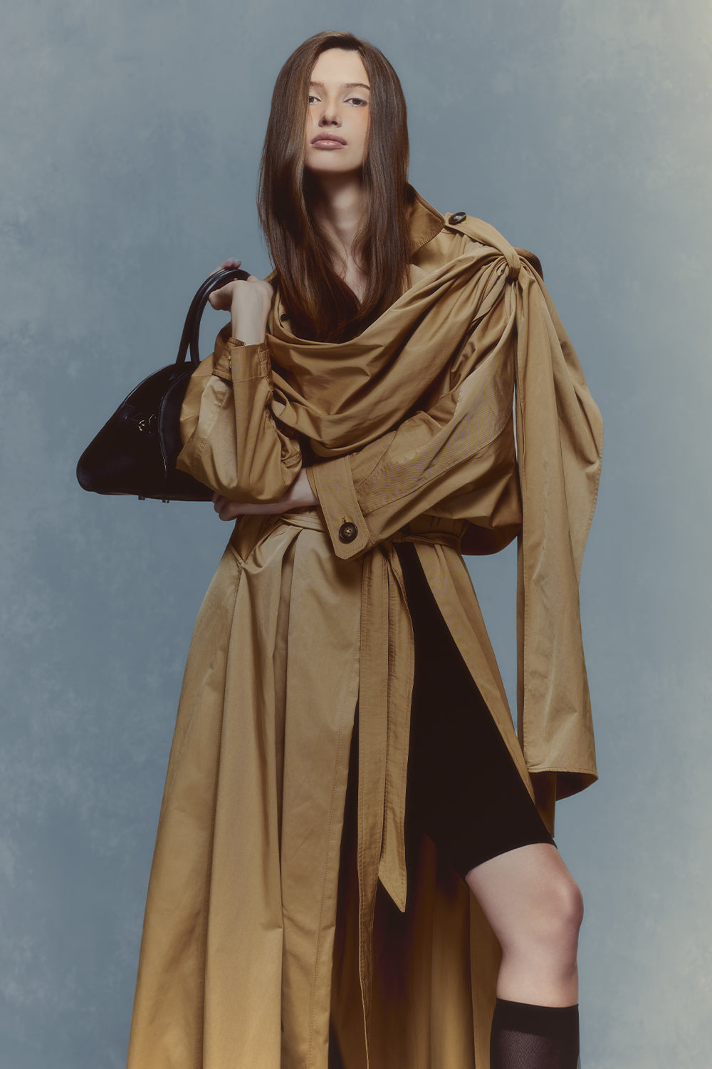 Sebastian Trapezoid Trench Coat