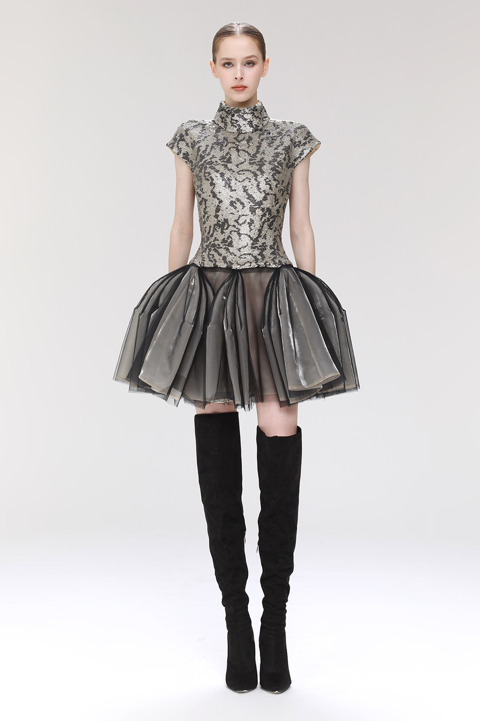 Aeon Turtle Neck Mini Dress