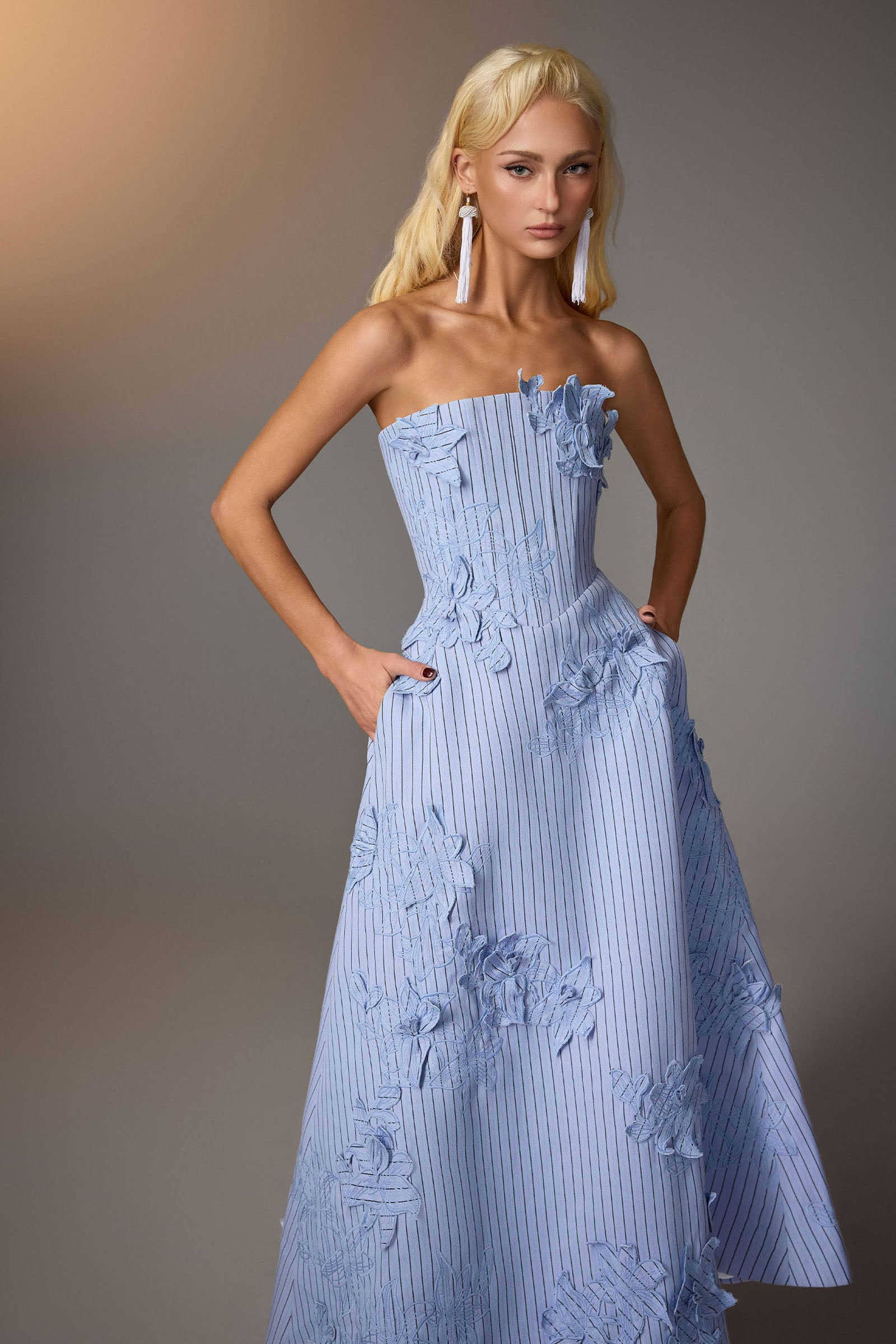 Veya Applique Midi Dress