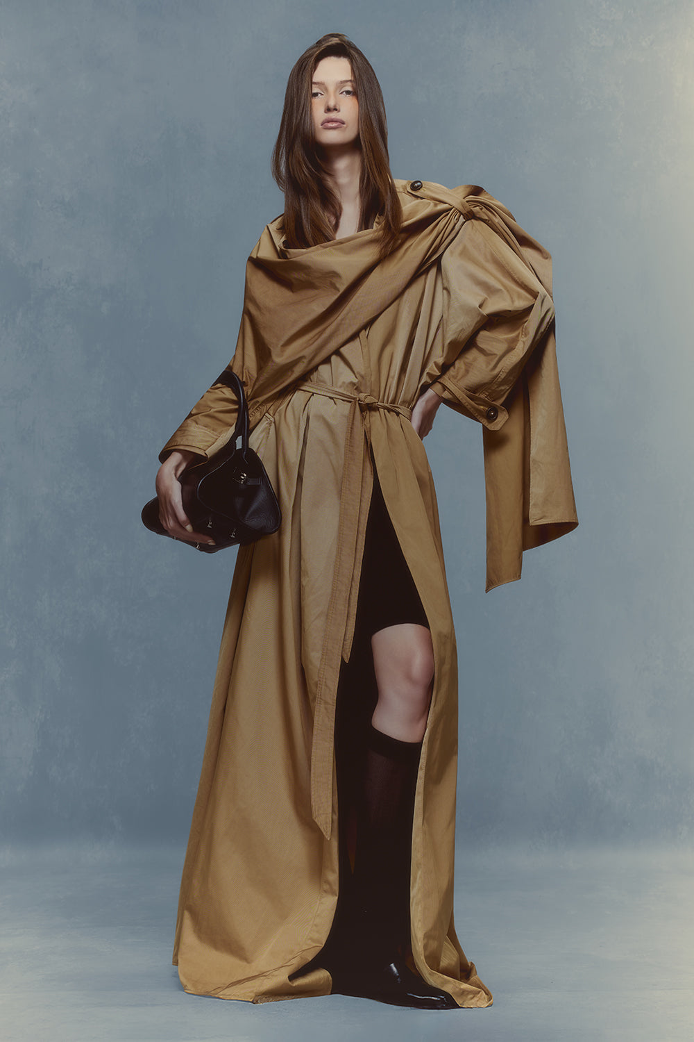 Sebastian Trapezoid Trench Coat