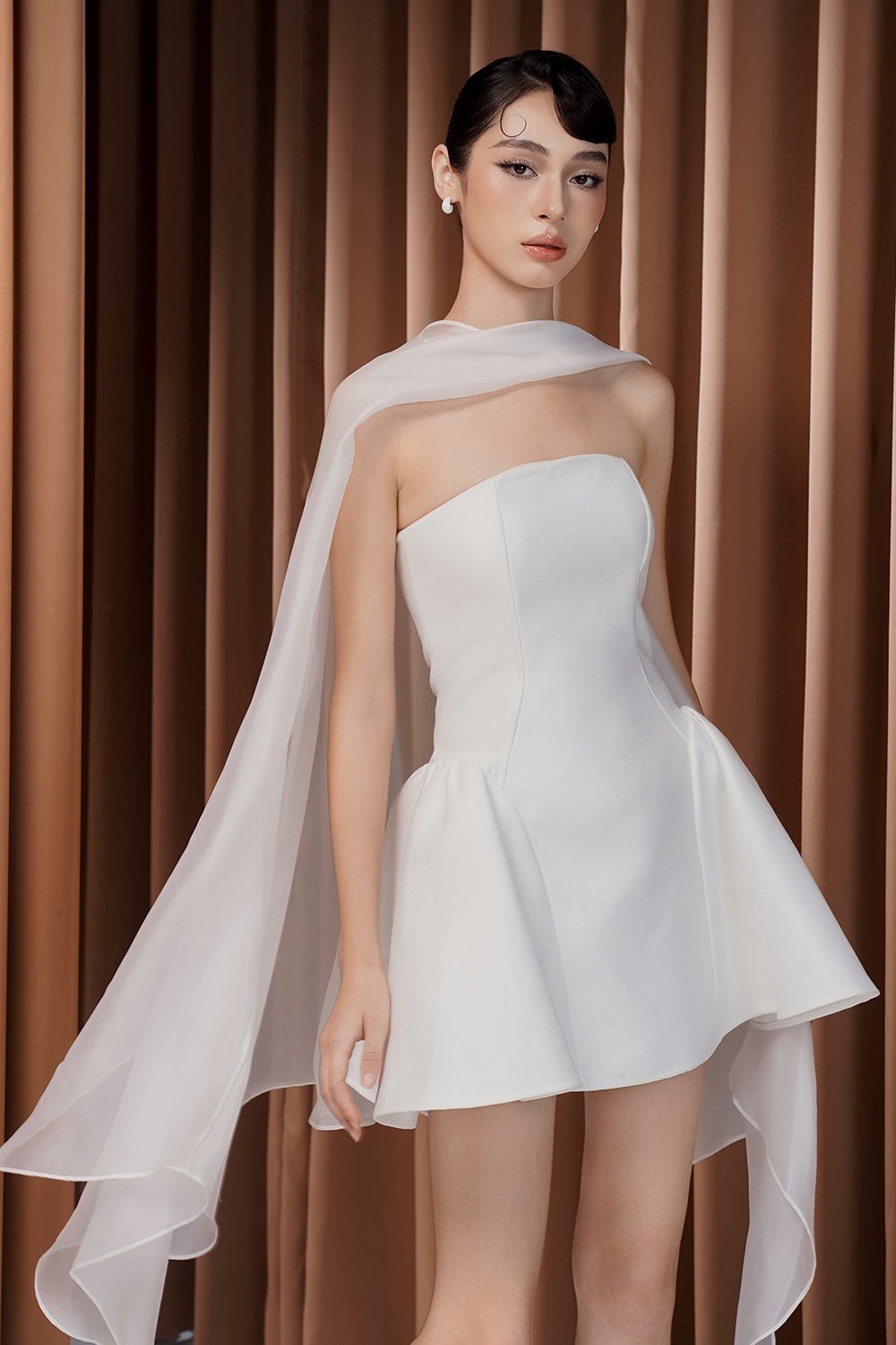Lumia Straight Across Mini Dress